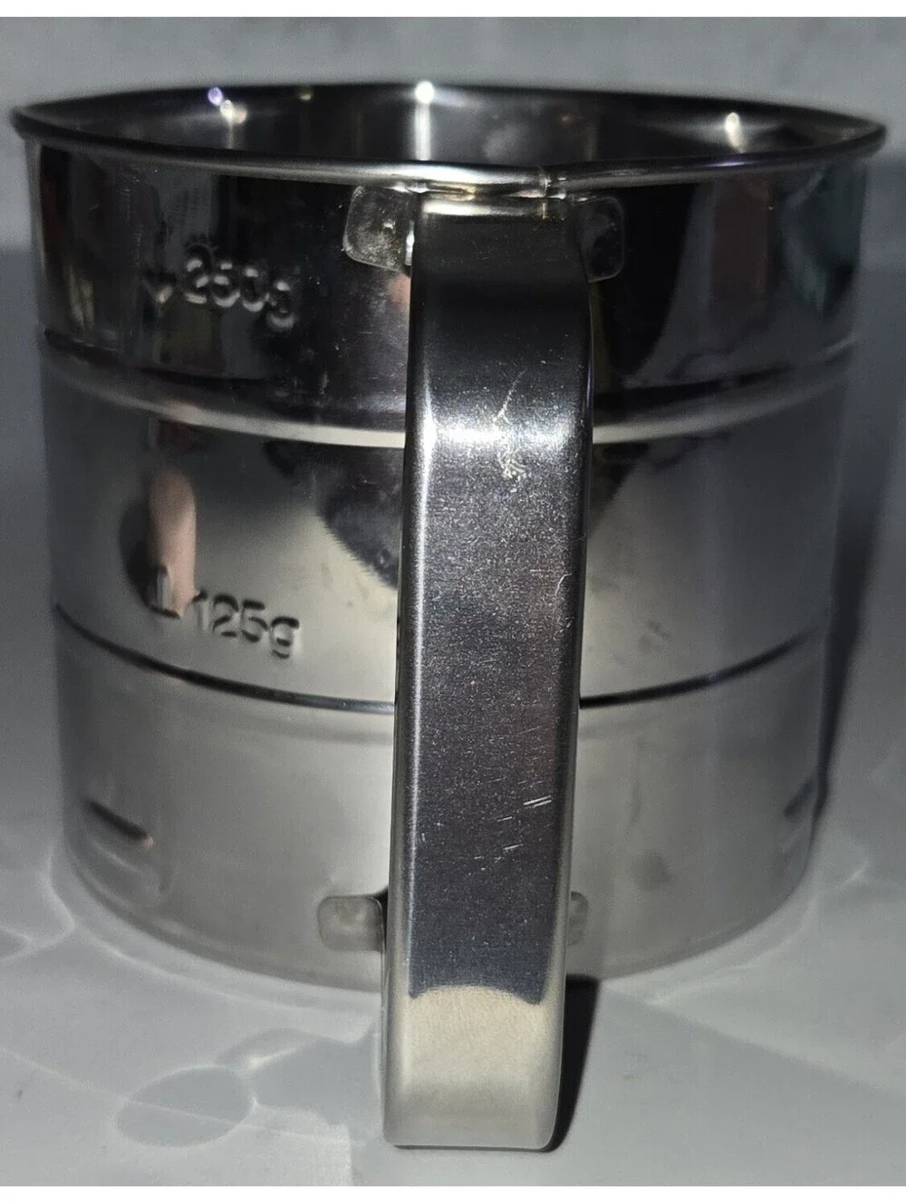 2.5 Cup Flour Sifter, Semi Automatic Small Baking Sieve, Stainless Steel,...